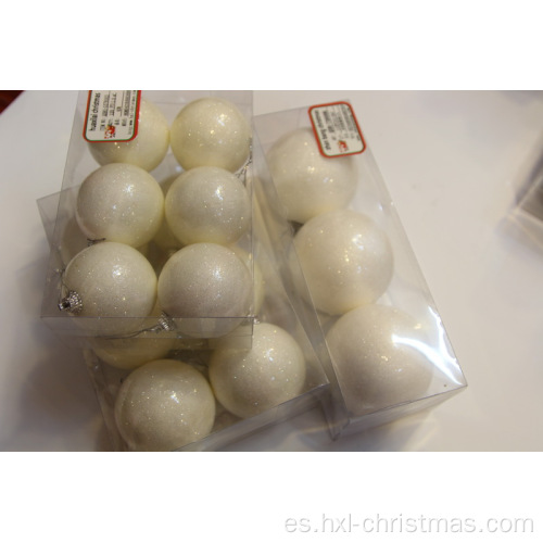 Bola de plástico perlada reluciente de Navidad